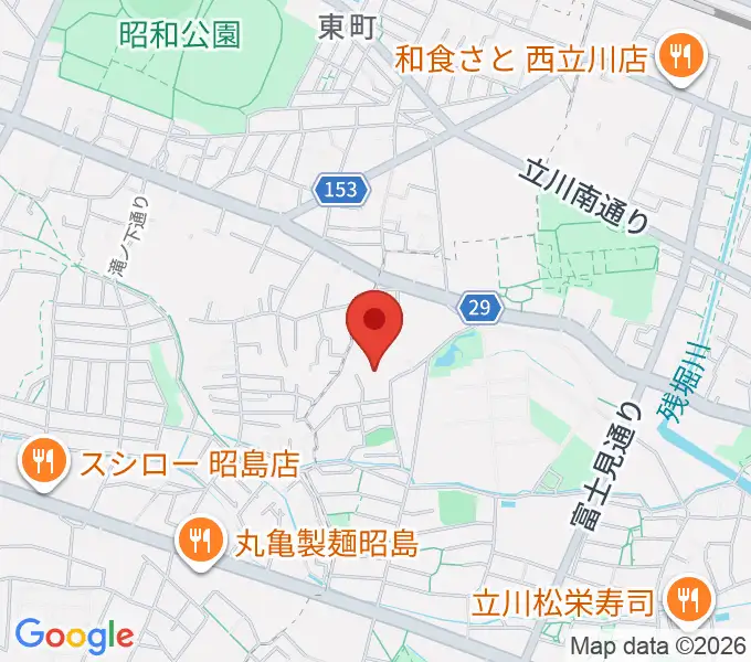 立川市歴史民俗資料館の地図
