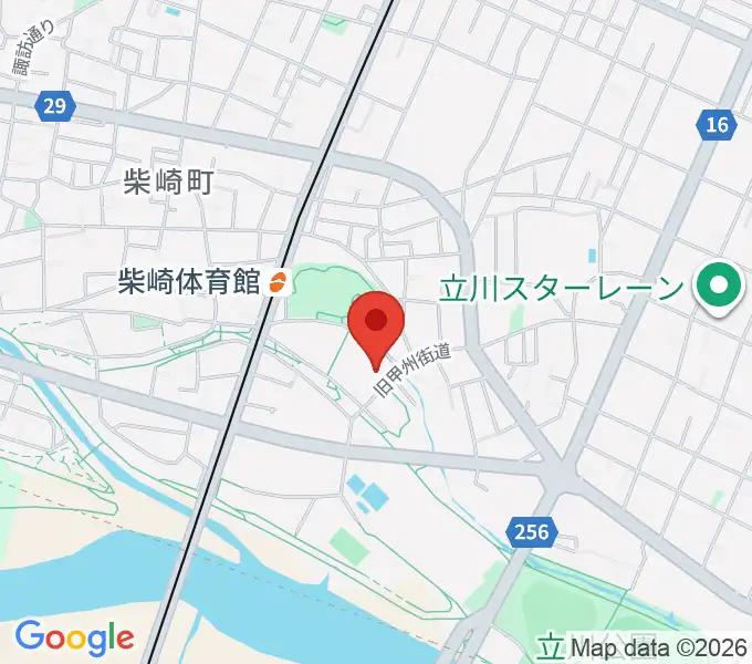 立川市柴崎市民体育館の地図