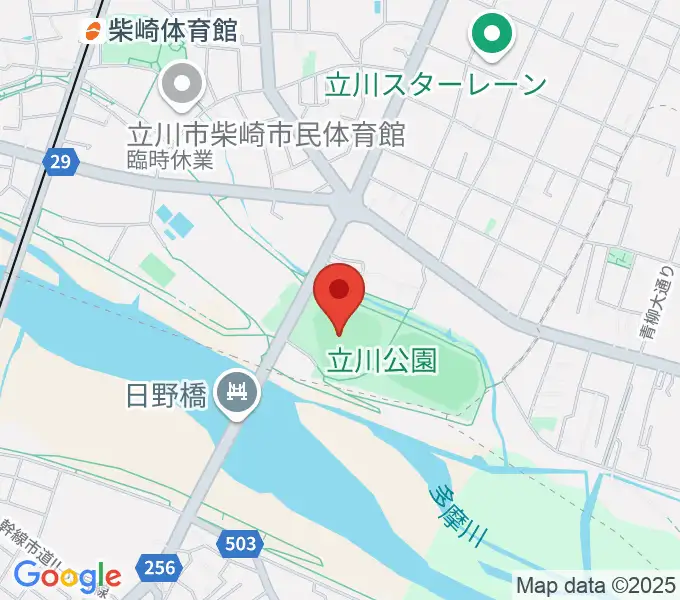 コトブキヤスタジアムの地図
