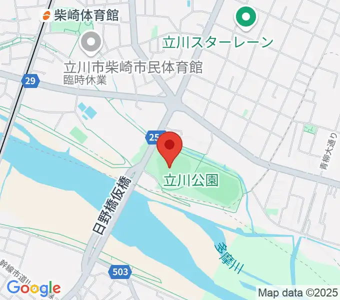 コトブキヤスタジアムの地図