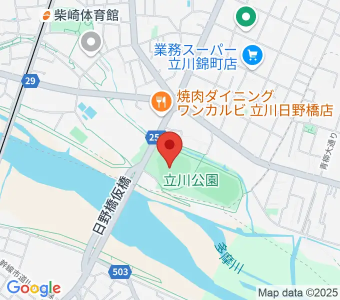 コトブキヤスタジアムの地図