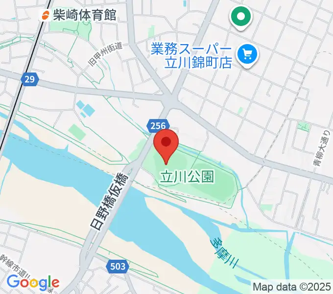 コトブキヤスタジアムの地図