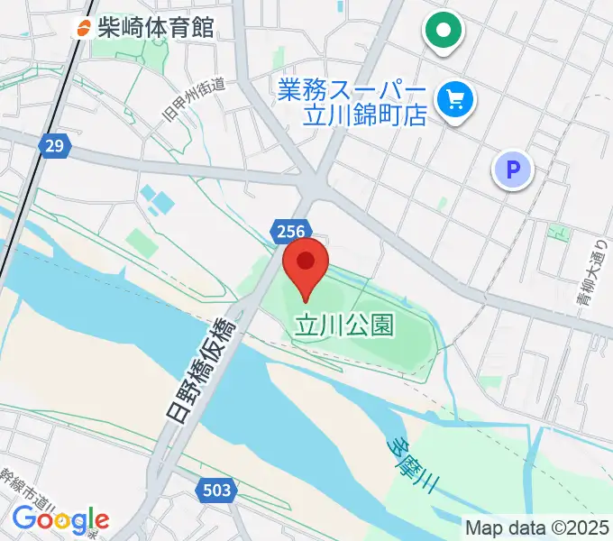 コトブキヤスタジアムの地図
