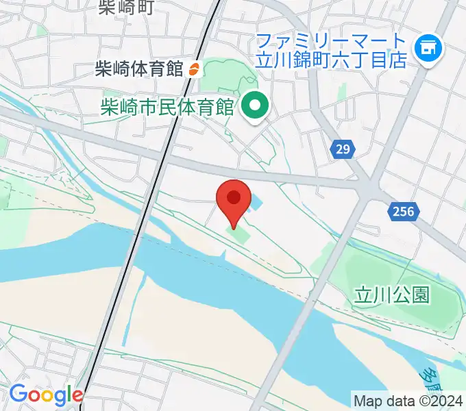 明治安田TACHIKAWAフィールドの地図