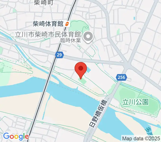 明治安田TACHIKAWAフィールドの地図