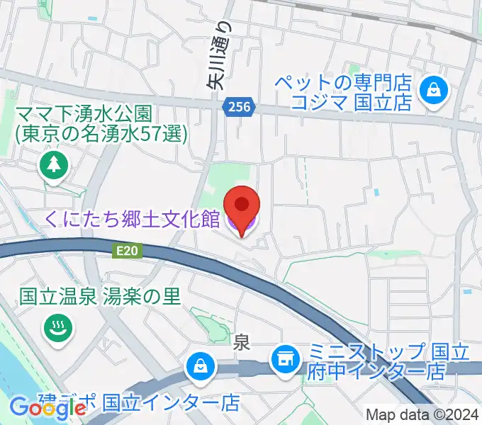 くにたち郷土文化館の地図