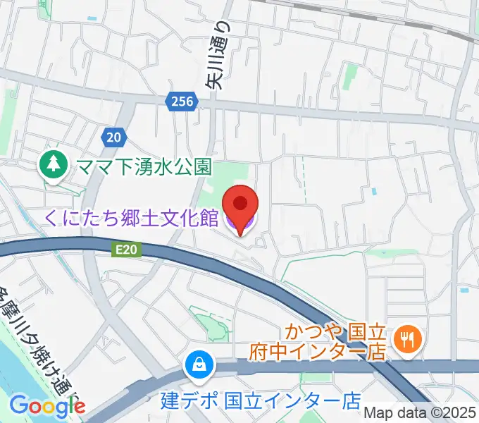 くにたち郷土文化館の地図
