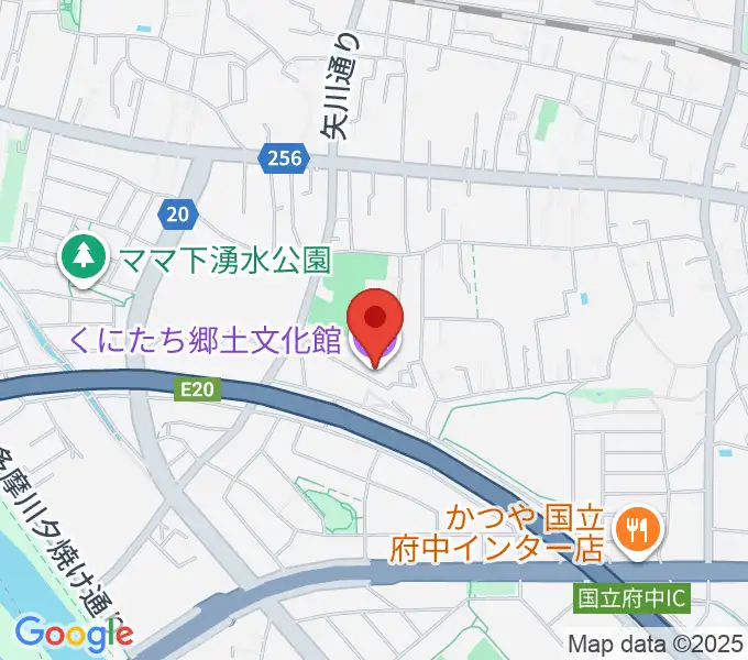 くにたち郷土文化館の地図