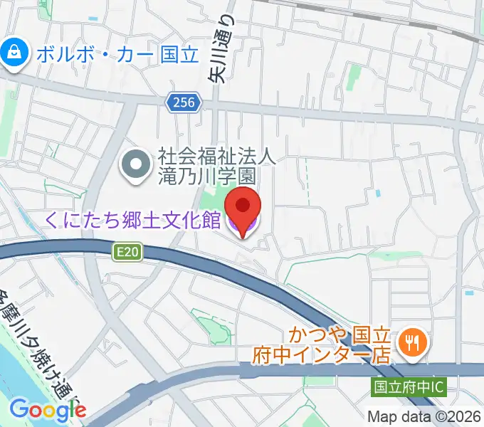 くにたち郷土文化館の地図