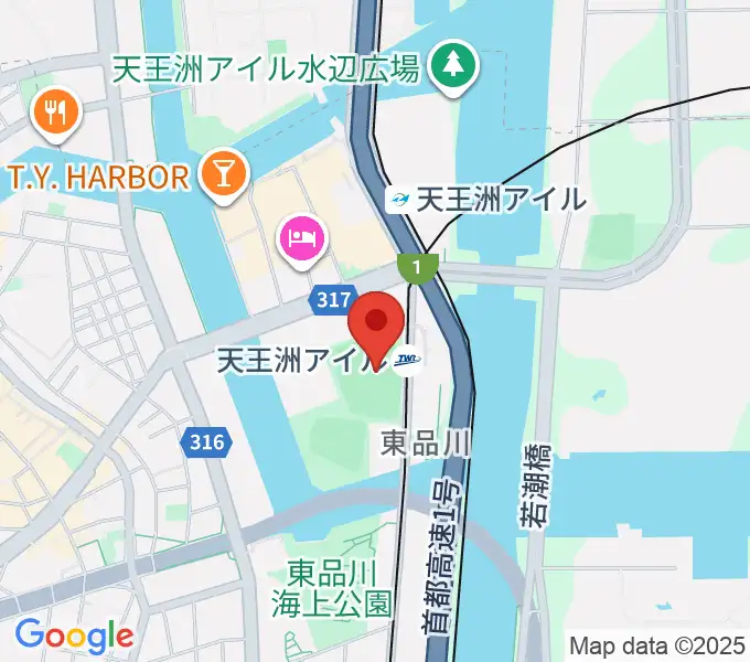 天王洲公園サッカー場の地図