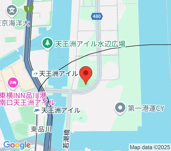 品川南ふ頭公園野球場の地図