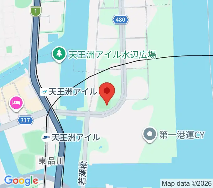 品川南ふ頭公園野球場の地図