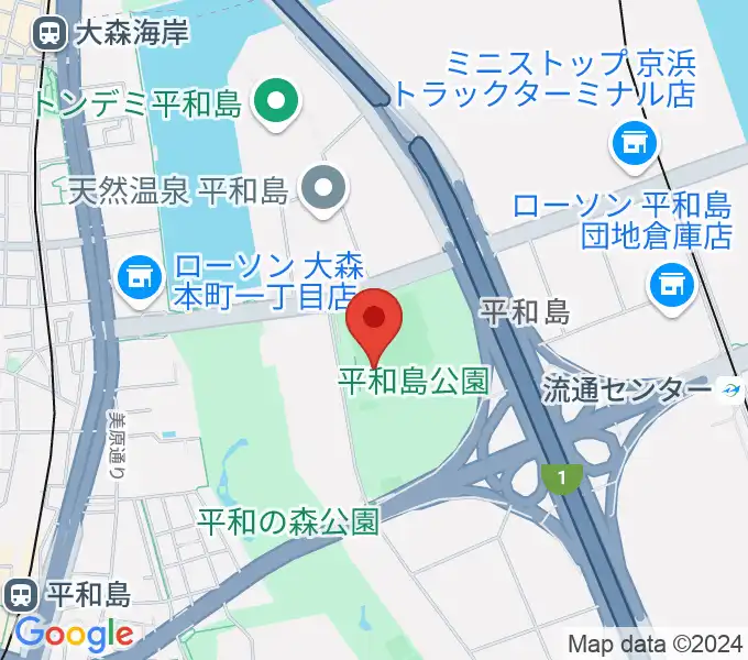 平和島公園野球場の地図