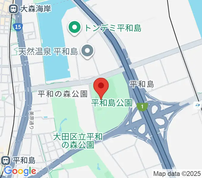 平和島公園野球場の地図