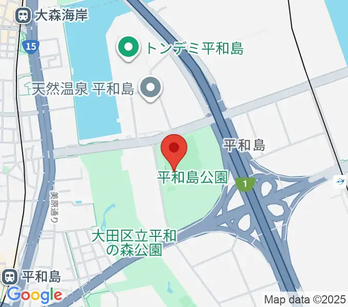 平和島公園野球場の地図