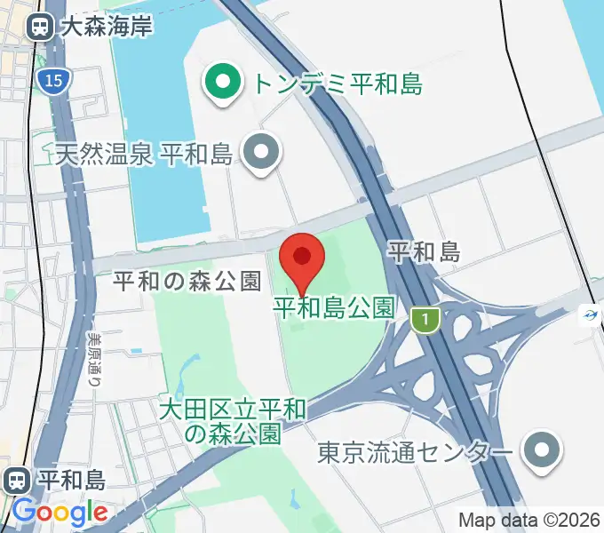 平和島公園野球場の地図