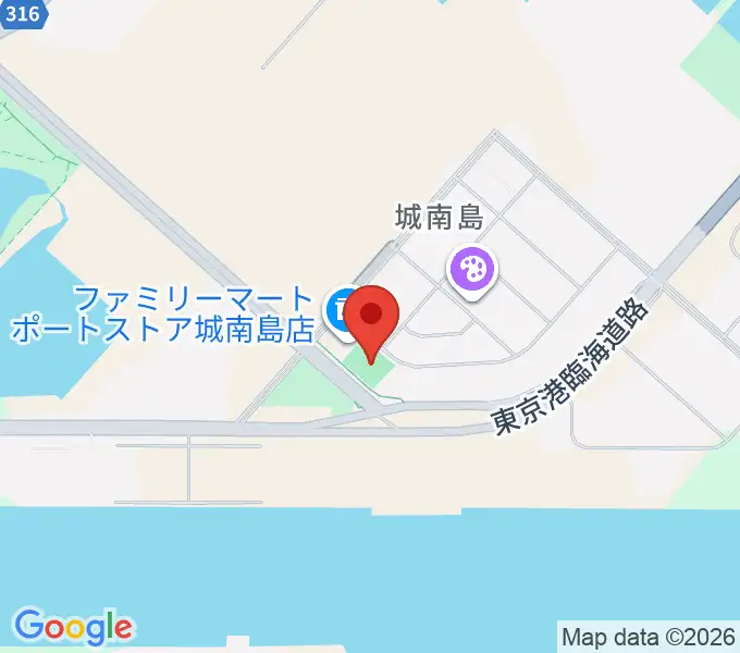 城南島ポートグランドの地図