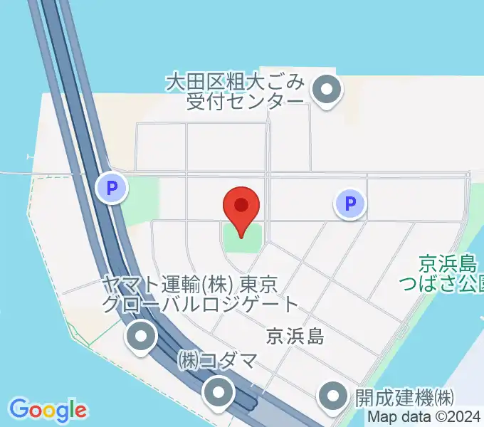 京浜島防災広場運動場の地図