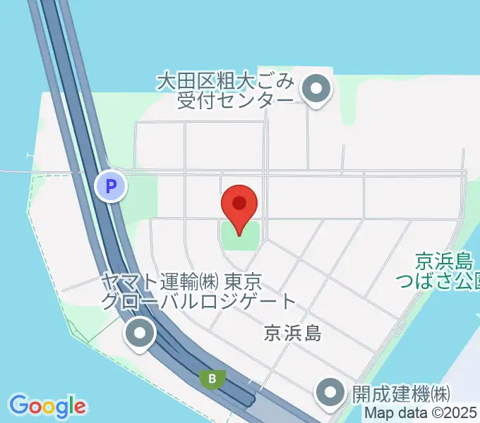 京浜島防災広場運動場の地図