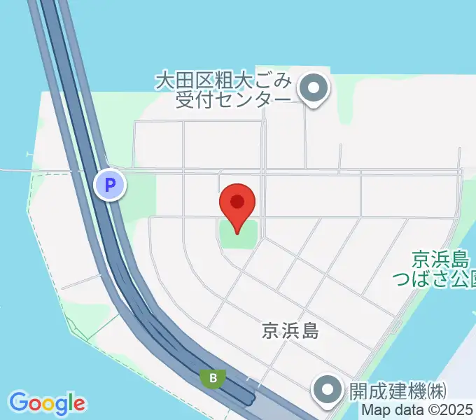 京浜島防災広場運動場の地図