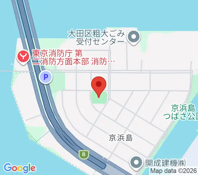 京浜島防災広場運動場の地図