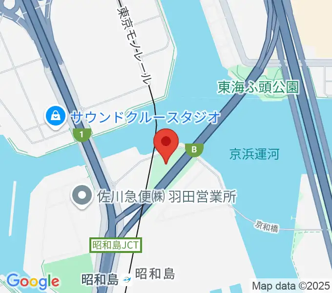 昭和島二丁目公園サッカー場の地図