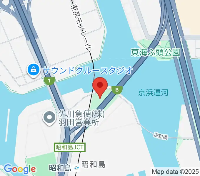 昭和島二丁目公園サッカー場の地図