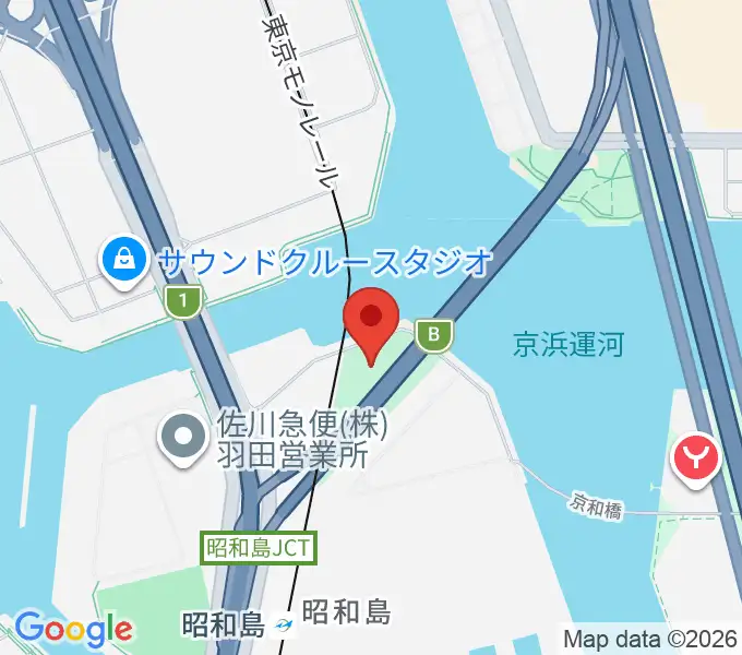 昭和島二丁目公園サッカー場の地図