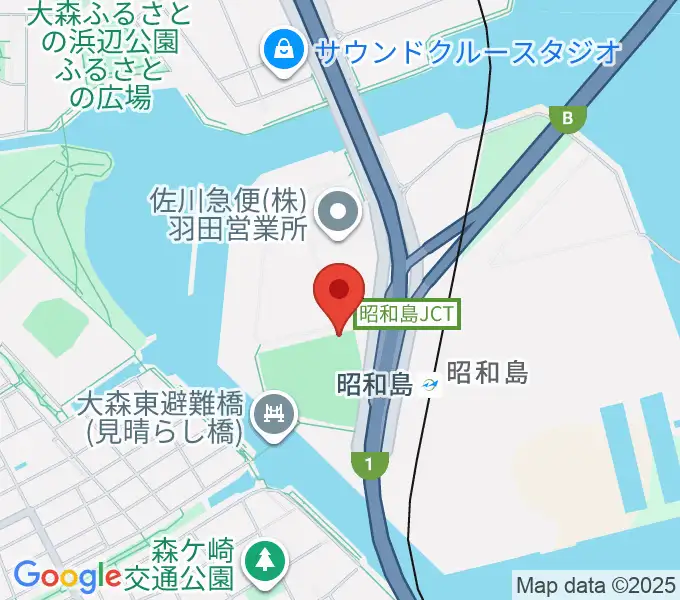 昭和島運動場野球場の地図