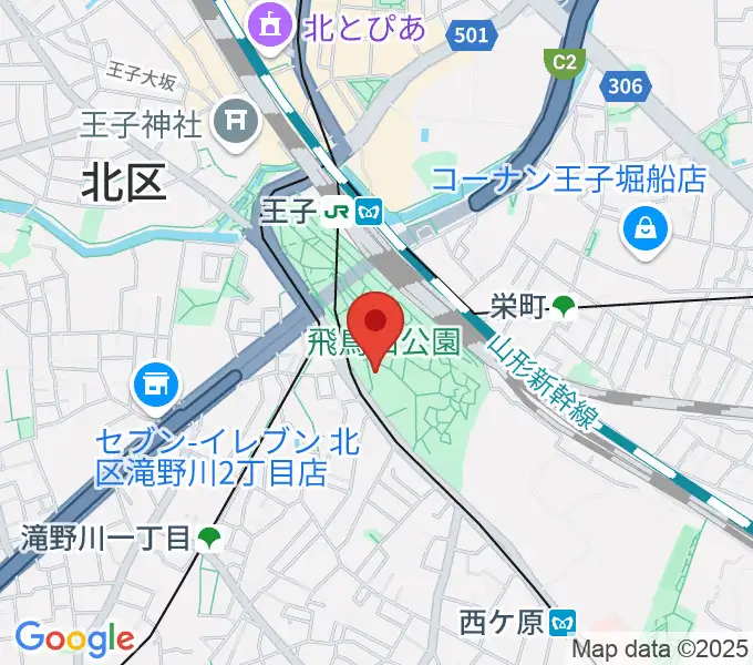 紙の博物館の地図