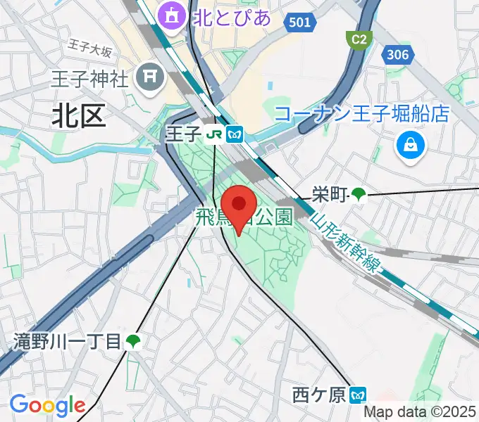 紙の博物館の地図