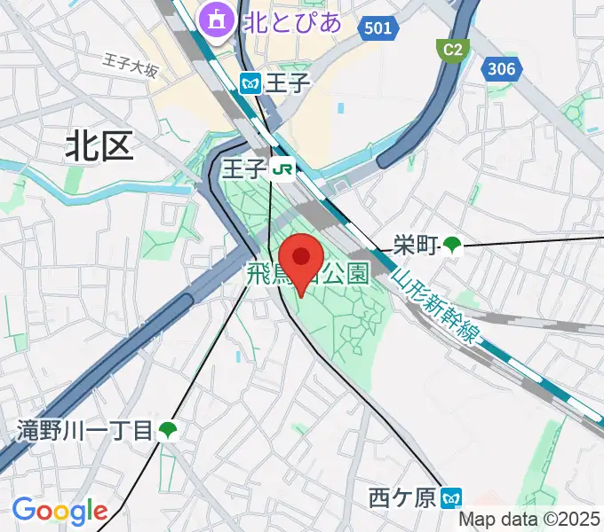 紙の博物館の地図
