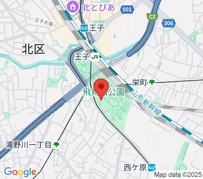 紙の博物館の地図