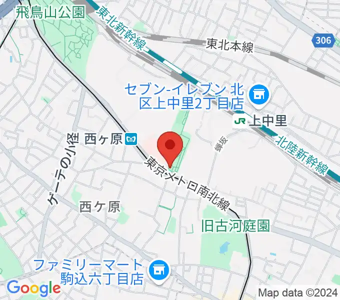 地震の科学館の地図