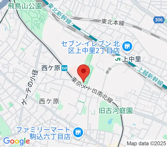 地震の科学館の地図