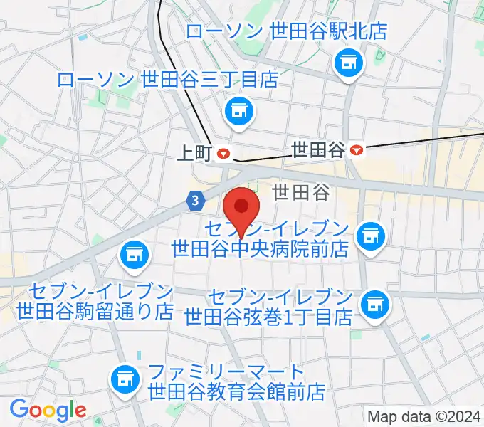 世田谷区立郷土資料館の地図