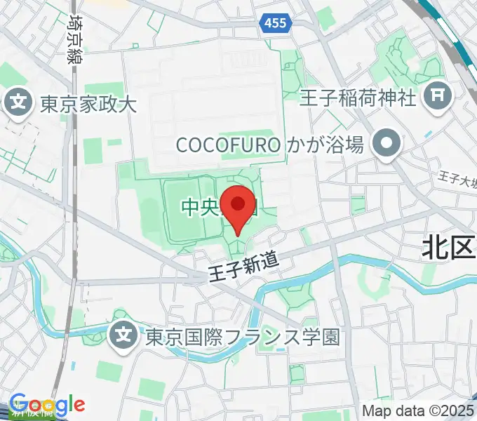 北区立中央公園文化センターの地図