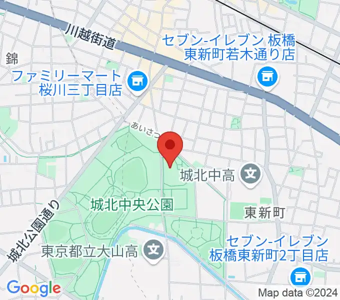 上板橋体育館の地図