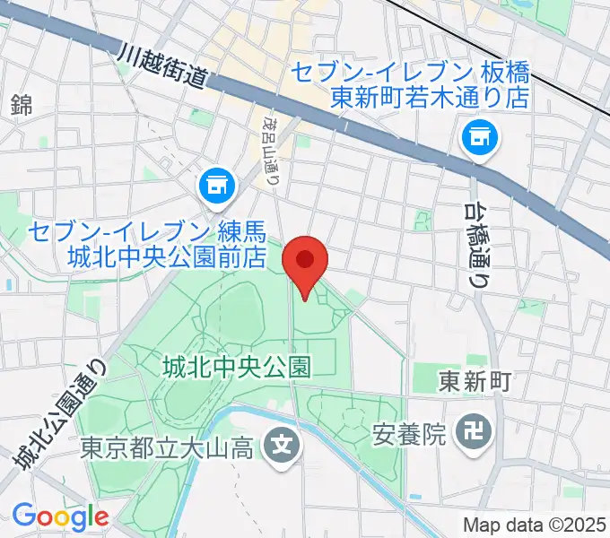 上板橋体育館の地図