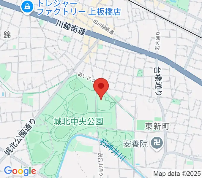上板橋体育館の地図