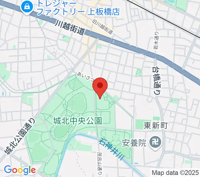 上板橋体育館の地図