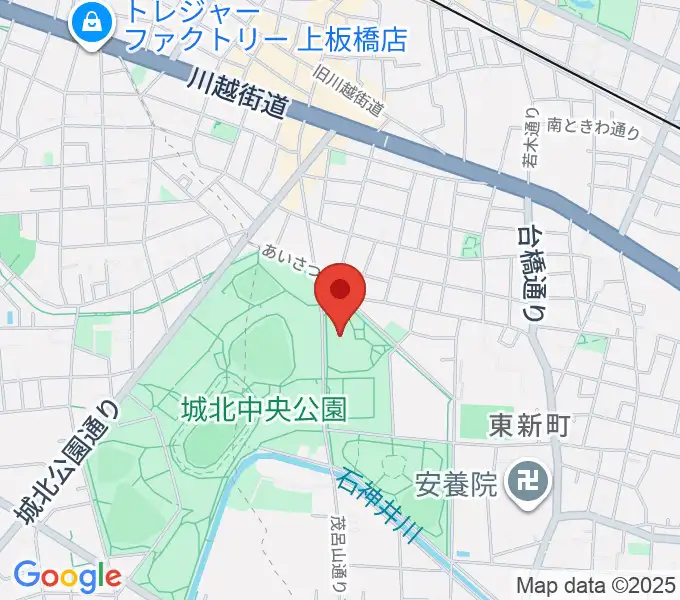 上板橋体育館の地図