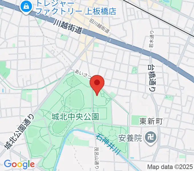 上板橋体育館の地図