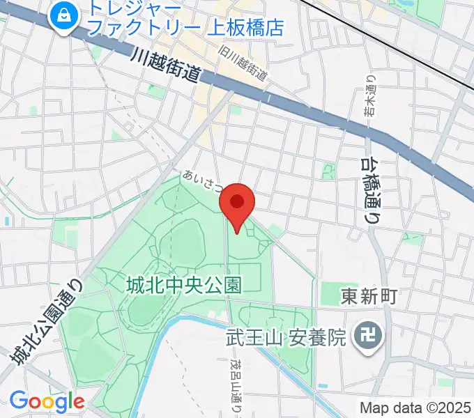 上板橋体育館の地図