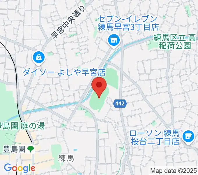 練馬総合運動場公園陸上競技場の地図