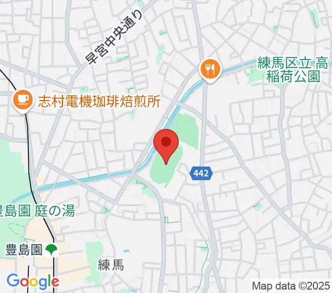 練馬総合運動場公園陸上競技場の地図