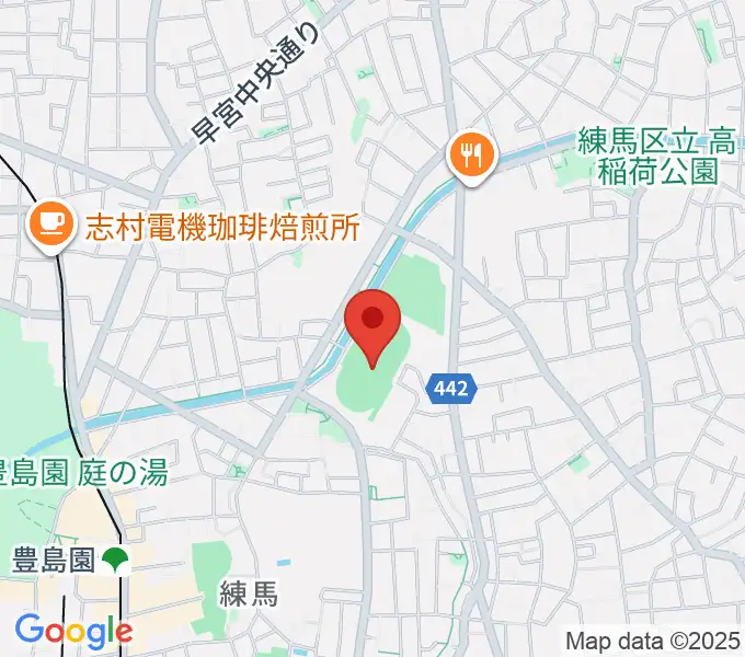 練馬総合運動場公園陸上競技場の地図