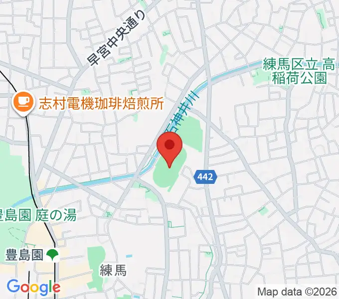 練馬総合運動場公園陸上競技場の地図
