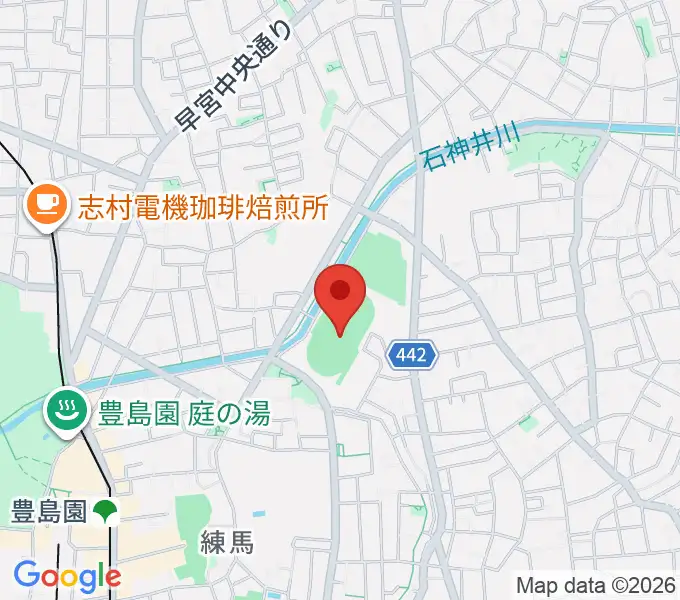 練馬総合運動場公園陸上競技場の地図