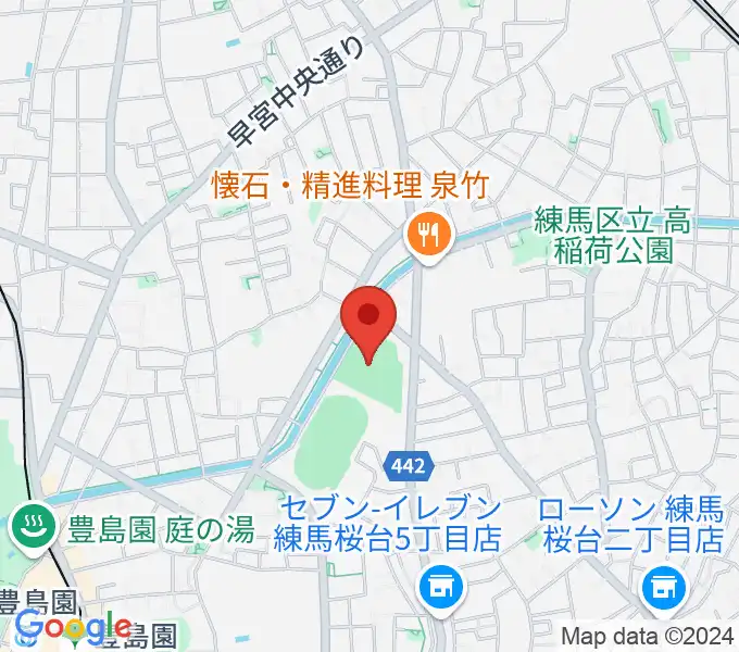 練馬総合運動場少年野球場の地図